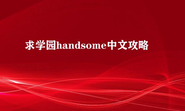 求学园handsome中文攻略