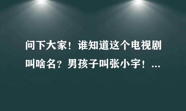 问下大家！谁知道这个电视剧叫啥名？男孩子叫张小宇！那个女的是他后妈！他家比较有钱