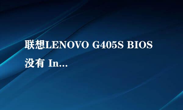 联想LENOVO G405S BIOS 没有 Intel virtual technology选项