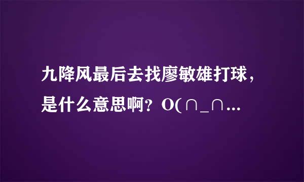 九降风最后去找廖敏雄打球，是什么意思啊？O(∩_∩)O谢谢