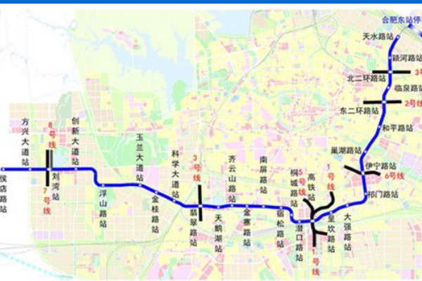 合肥地铁四号线线路图和站名有哪些？