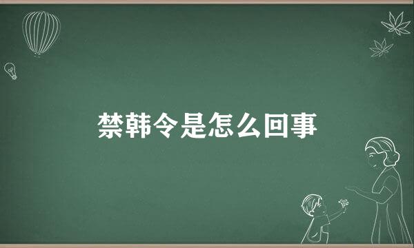 禁韩令是怎么回事