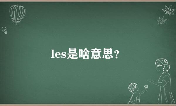 les是啥意思？