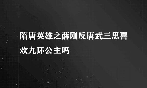 隋唐英雄之薛刚反唐武三思喜欢九环公主吗