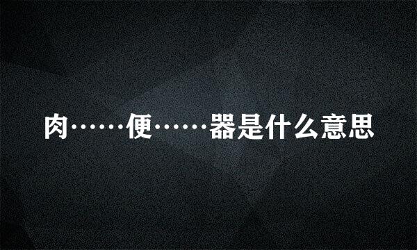 肉……便……器是什么意思