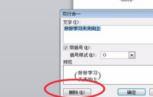 word2010双行合一怎么设置