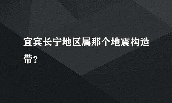 宜宾长宁地区属那个地震构造带？