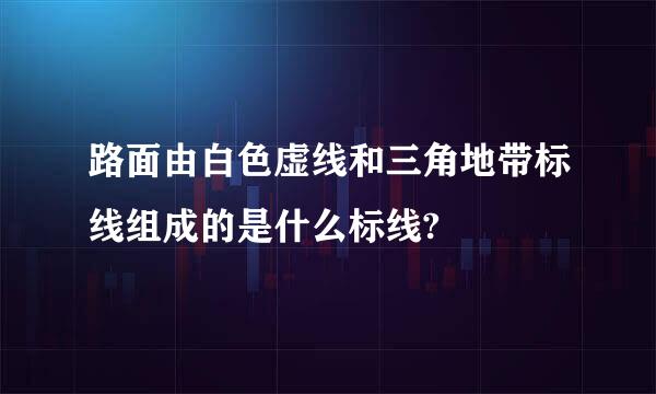 路面由白色虚线和三角地带标线组成的是什么标线?