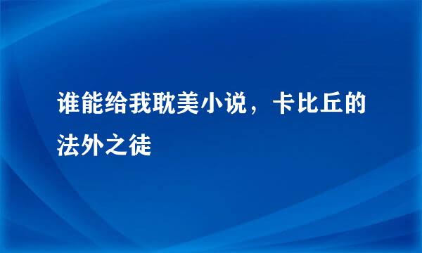 谁能给我耽美小说，卡比丘的法外之徒