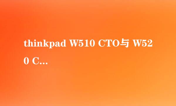 thinkpad W510 CTO与 W520 CTO 哪个好点？