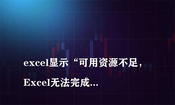 
excel显示“可用资源不足，Excel无法完成此任务。请少选择一些数据或关闭其他应用程序”。
