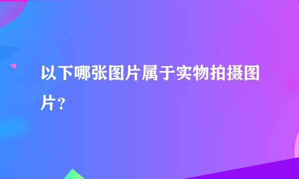 以下哪张图片属于实物拍摄图片？