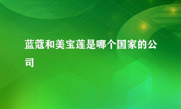 蓝蔻和美宝莲是哪个国家的公司