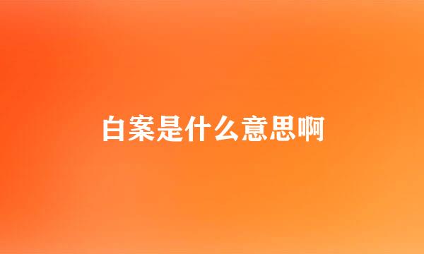 白案是什么意思啊