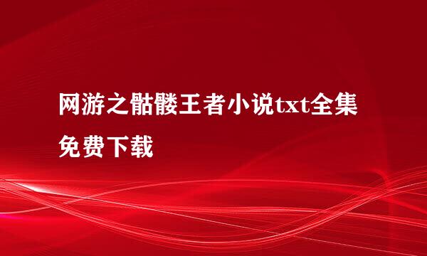 网游之骷髅王者小说txt全集免费下载