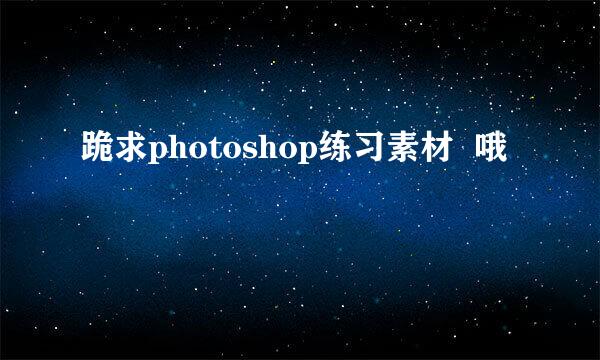 跪求photoshop练习素材  哦