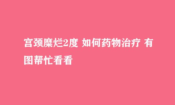 宫颈糜烂2度 如何药物治疗 有图帮忙看看