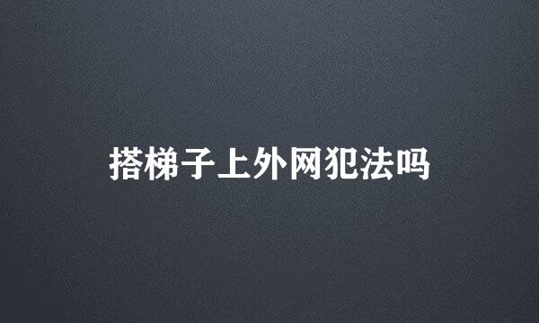 搭梯子上外网犯法吗