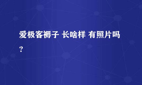 爱极客褥子 长啥样 有照片吗？