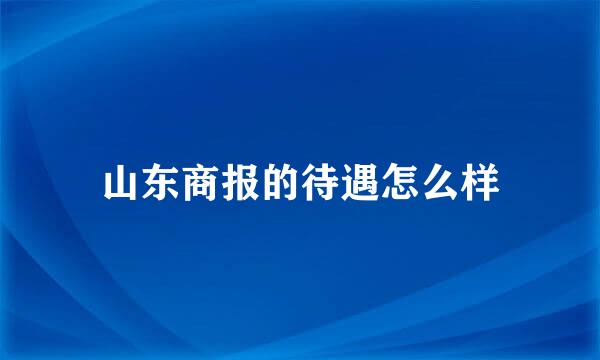 山东商报的待遇怎么样