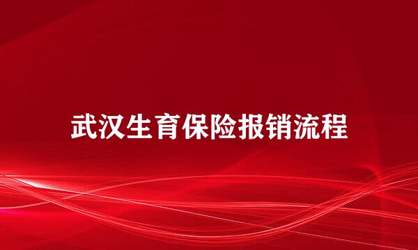 武汉生育保险报销流程