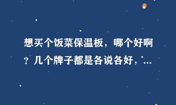 想买个饭菜保温板，哪个好啊？几个牌子都是各说各好，有点不知道咋选择？