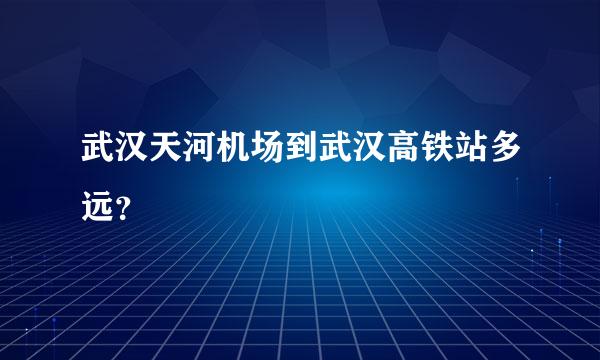 武汉天河机场到武汉高铁站多远？