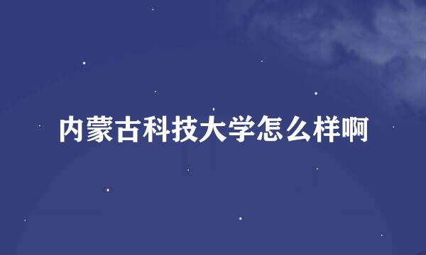 内蒙古科技大学怎么样啊