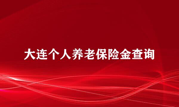 大连个人养老保险金查询