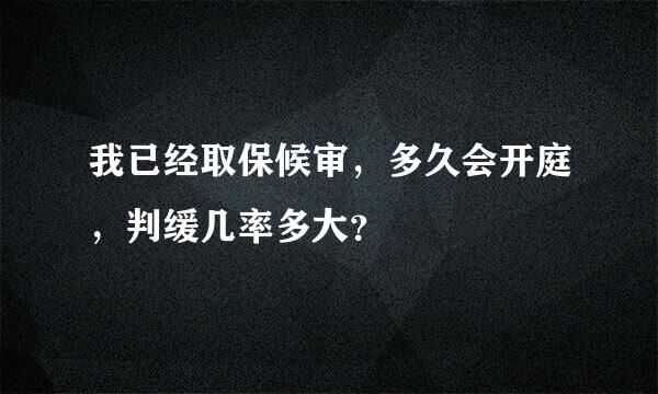 我已经取保候审，多久会开庭，判缓几率多大？