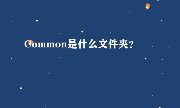 Common是什么文件夹？