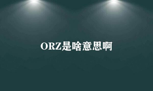 ORZ是啥意思啊