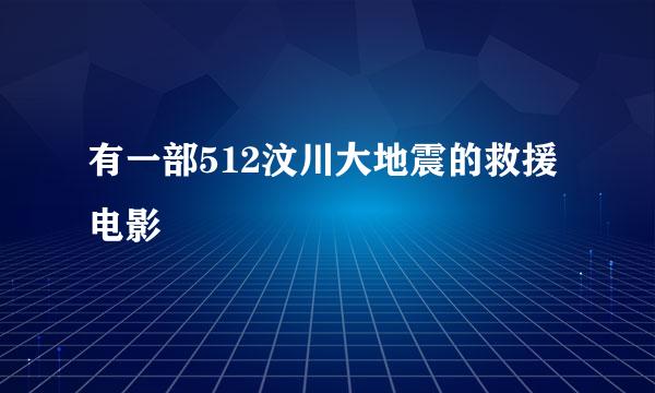 有一部512汶川大地震的救援电影