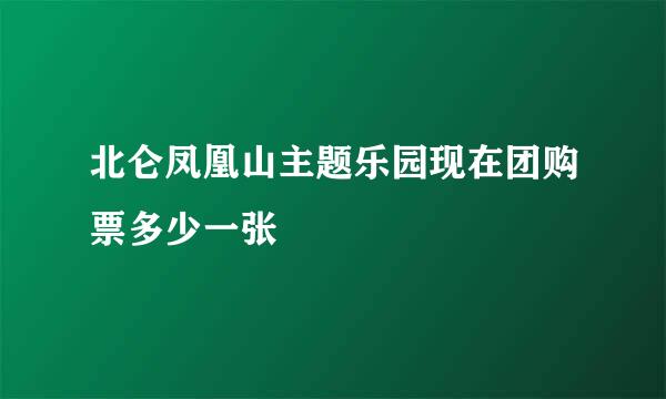 北仑凤凰山主题乐园现在团购票多少一张