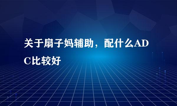 关于扇子妈辅助，配什么ADC比较好