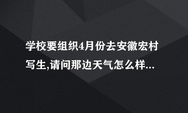 学校要组织4月份去安徽宏村写生,请问那边天气怎么样?还有附近有什么好玩的景点?