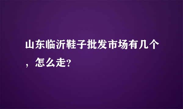 山东临沂鞋子批发市场有几个，怎么走？