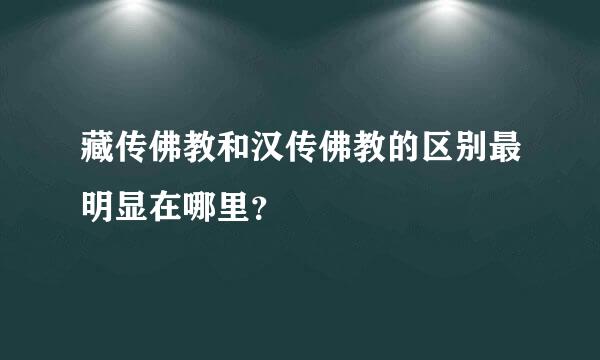 藏传佛教和汉传佛教的区别最明显在哪里？