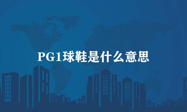 PG1球鞋是什么意思