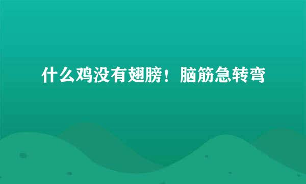 什么鸡没有翅膀！脑筋急转弯