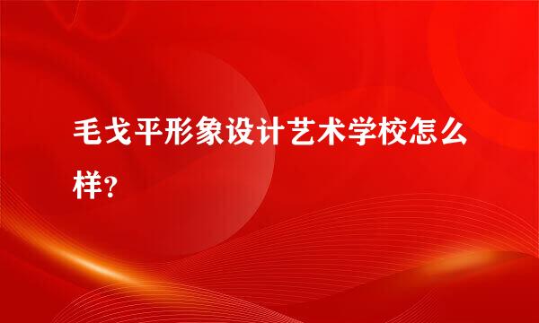 毛戈平形象设计艺术学校怎么样？