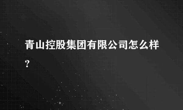 青山控股集团有限公司怎么样？