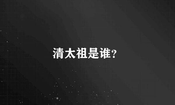 清太祖是谁？