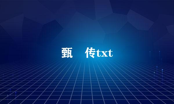 甄嬛传txt