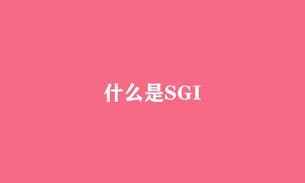 什么是SGI