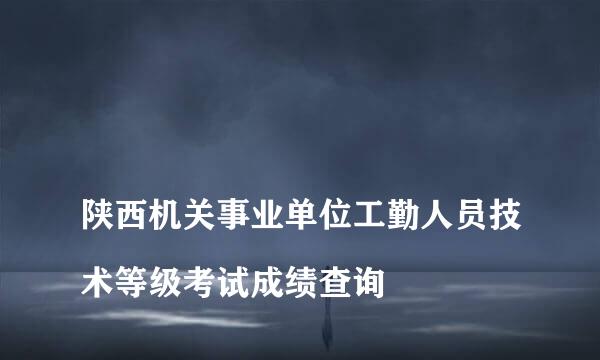 
陕西机关事业单位工勤人员技术等级考试成绩查询
