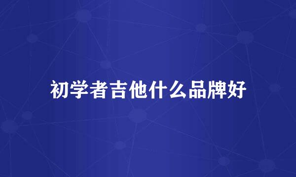 初学者吉他什么品牌好