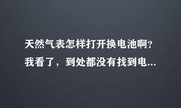 天然气表怎样打开换电池啊？我看了，到处都没有找到电池盒，电池盒在哪呢？