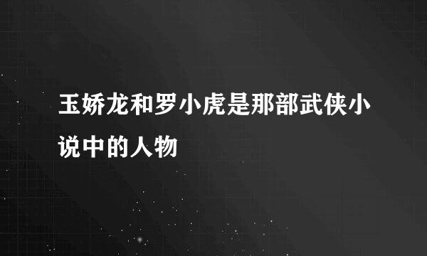 玉娇龙和罗小虎是那部武侠小说中的人物