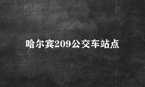 哈尔宾209公交车站点